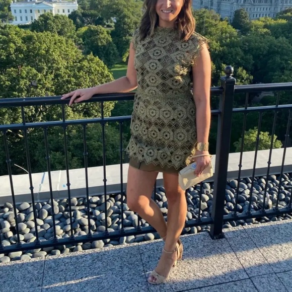 Catherine Deane Kate Dress Lave Antique Gold US 2 - Picture 13 of 17